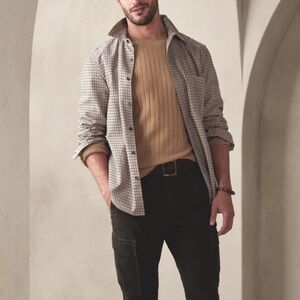 Brunello Cucinelli Camel Ribbed Crewneck Sweater